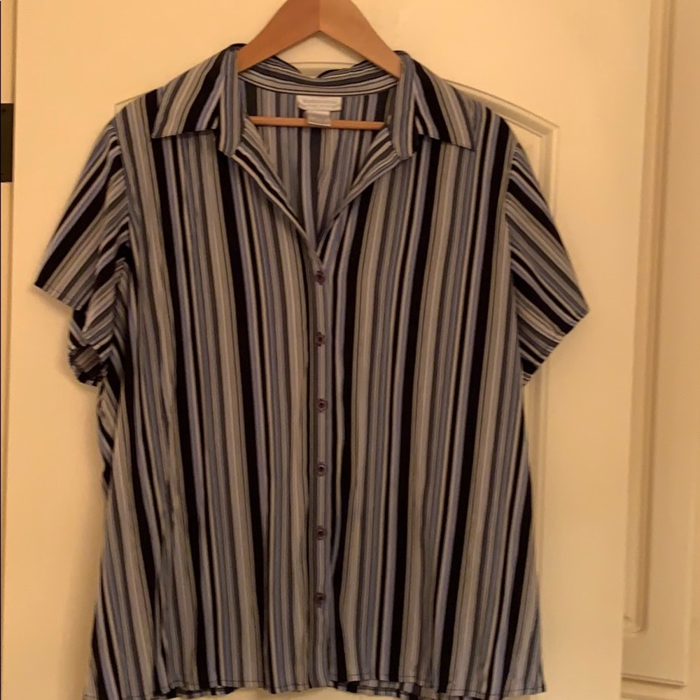Blue & white button down for the office
